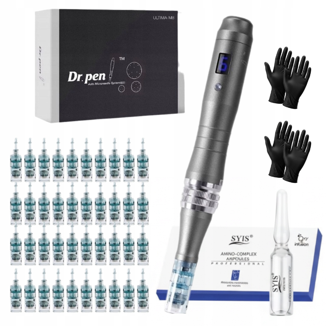 Dr Pen M8-W Dermapen Ultima BEZPRZEWODOWY 40 kartridży GRATIS Instrukcja PL (Kopia)